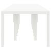 Garden Table White 400 X 100 X 73 Cm Poly Rattan