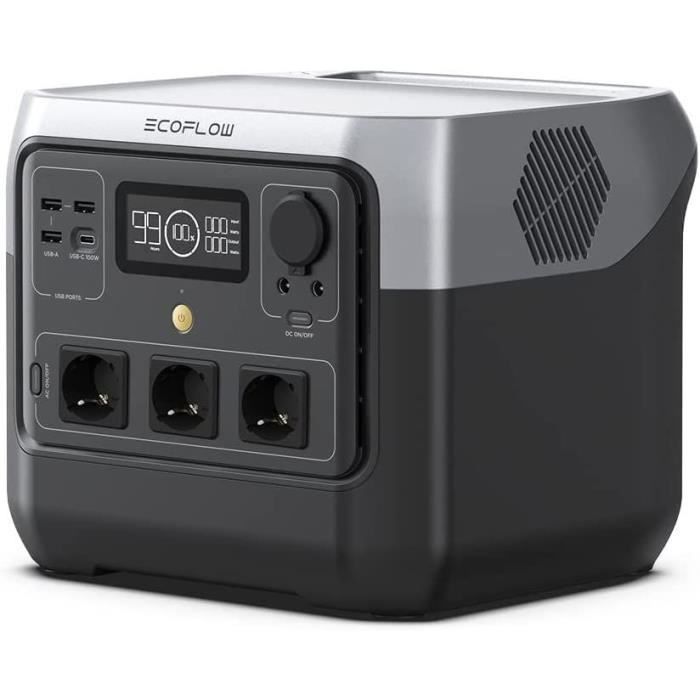 Générateur electrique portable RIVER 2 PRO, 768Wh, 3 sortie CA - 800 W au total (surtension 1600 W)