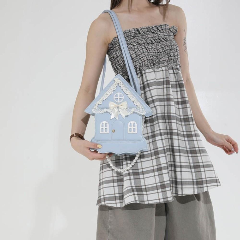 Bow Shoulder Bag Lace Crossbody Purse Cute Mini Box Handbag  Party