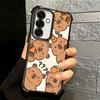 Funny Capybara Cartoon Cute Plating Phone Case For Samsung A17 A07 A37 A57 A16 A56 A15 A55 A14 A54 A13 A53 A26 A36 A25 A35 A24 A