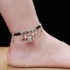 New 12 Zodiac Red Rope Bell Anklet Retro Silver Simple Natal Antique Women's Accessories