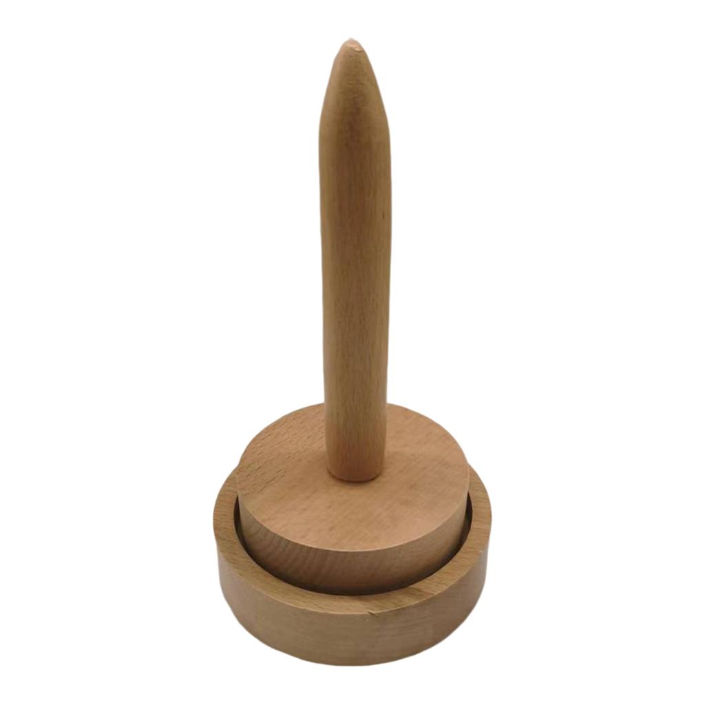 Wood Yarn Ball Holder Paper Towel Rack Vertical Rotating Weaving Tool Rack Storage Winding Roll Holder Dispenser for Crocheting
