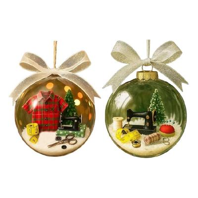 Elegantes Weihnachtliches Dekorationsornament Weihnachts-Hänge-Nähkugel-Ornament Für Baum Tür Und Fenster Dekoration