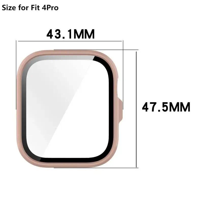 PC+Tempered Film Case for Huawei Watch Fit 4 Fit 4 Pro Watch Bumper Full Cover Screen for Huawei Watch Fit 3 Protector Frame