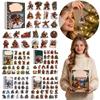 2D Flat Acrylic Advent Calendar with Hanging Ornaments for Christmas Countdown