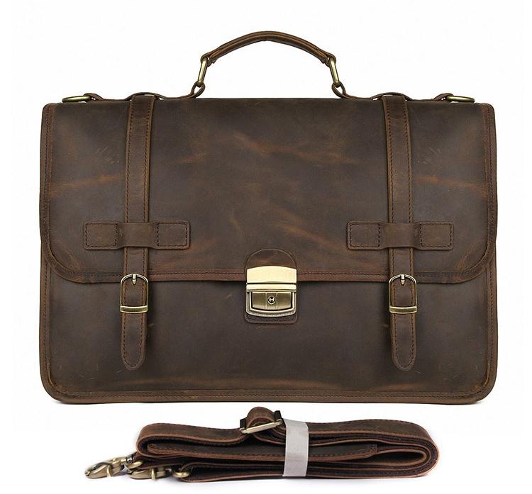 Luxury Designer Leather Briefcase Mans Male Genuine Leather Business Bag Brown Leather Briefcase Bag For Laptop Notebooks
