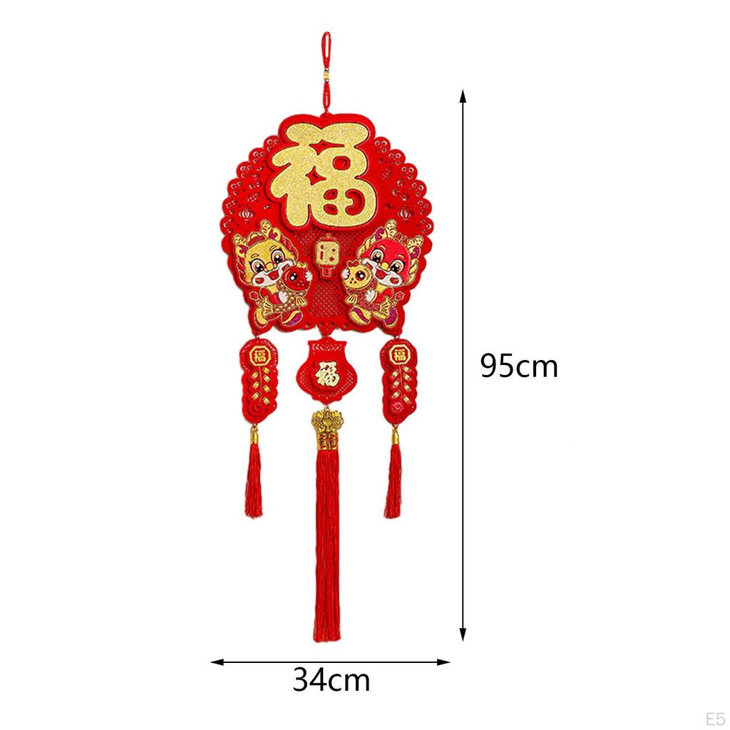 Chinese Year Hanging Decoration Charm Tassel Ornaments Pendant Fu Character for Door
