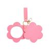 PU Leather Flower Shape Makeup Mirror Round Ultra-Thin Lightweight Cosmetic Mirrors Portable Mini Rotate Travel Pocket Mirror