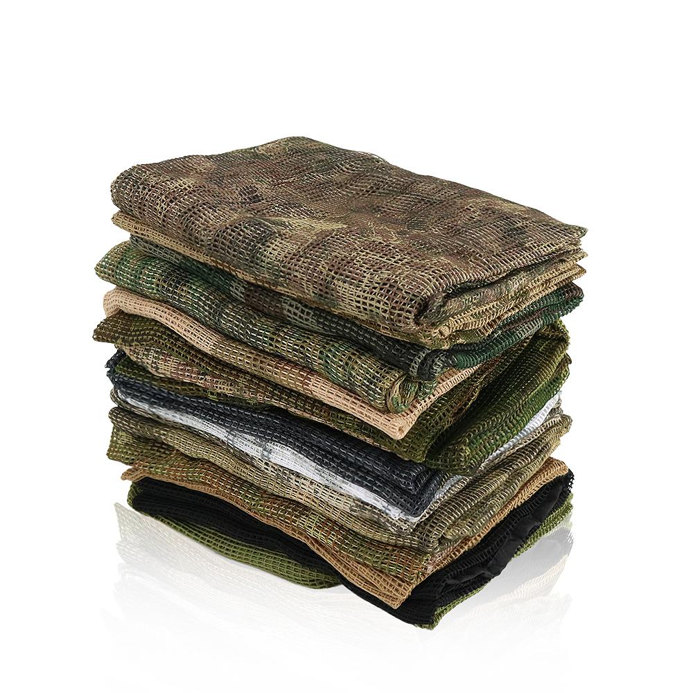 Tactical Sniper Scarf Camouflage Mesh Net Scarves Cloth Desert Face Veil Shemagh Head Wrap