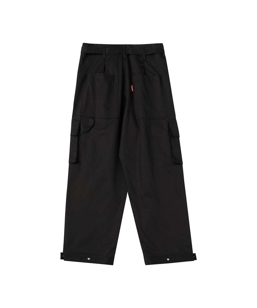 BEYOND CLOSET [Collection Line] Archive 90S Military Belted Cargo Pants Black