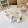 Cute 2026 Mary Jane Bunny Slippers: Stylish Low-Cut Summer Girls' Closed-Toe Shoes for Outdoor Fun
