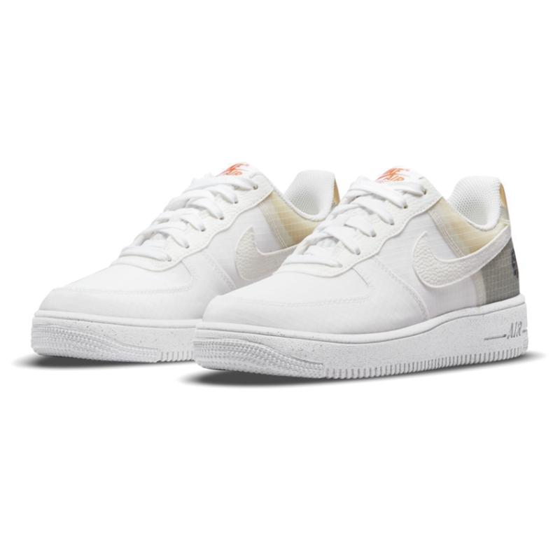 Nike Air Force 1 Crater 'Move To Zero - White Orange' GS Sneakers DH4339-100