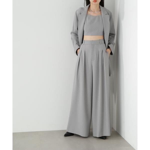 [JILL by JILL STUART] Casual Pants (Featured in sweet magazine) Three-Piece Suit, Web-Exclusive Color: Ecru, Women's Pinhead