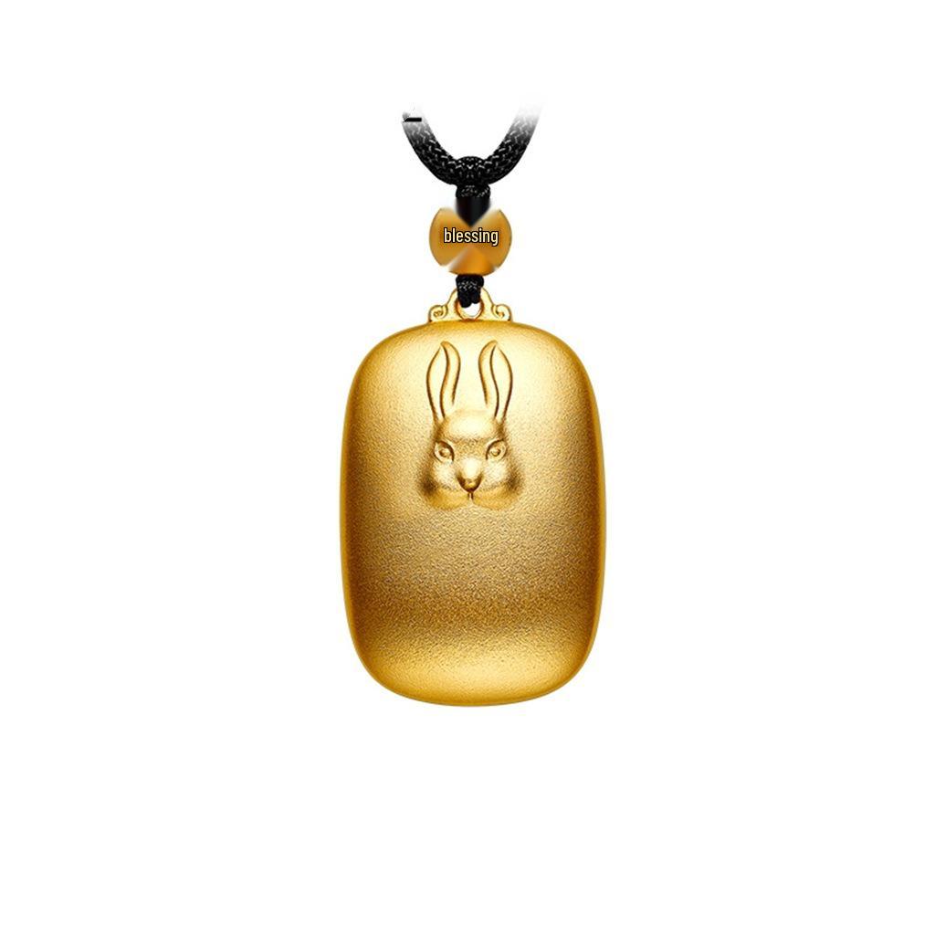 Brass-Plated Samau Zodiac Rabbit Pendant, Popular Vietnamese Jewelry for the Year of the Rabbit
