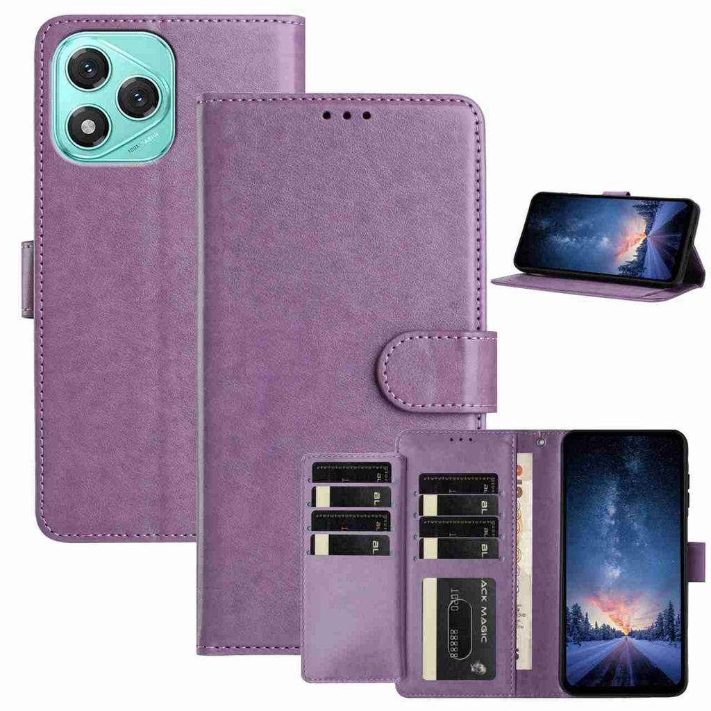 For Honor 400 Lite 5G Wallet Phone Case Stand PU Leather Folio Flip Cover with 8 Card Slot