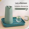 Double-Layer Plastic Tea and Fruit Draining Tray with Water Filter