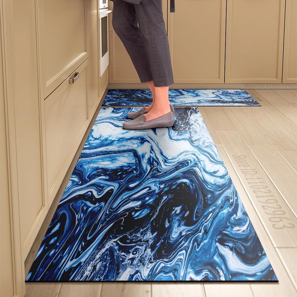 Non-slip Crystal Velvet Kitchen Mat Super Absorbent Long Carpets for Bedroom Bathroom Entrance Door Floor Mats