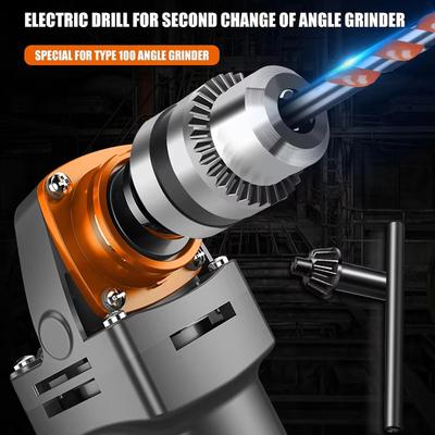 Angle Grinder To Electric Drill Chuck, with Key for Type 100 1.5mm 10mm,