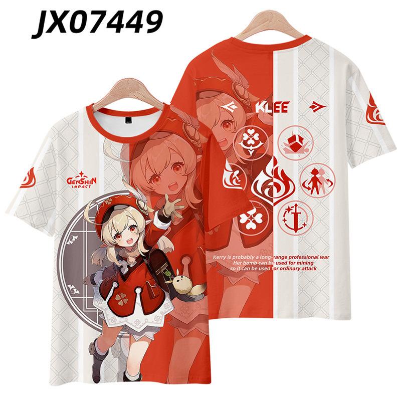 New T-shirt Printed 3D Cosplay Unisex Clothing Street Harajuku Top Men Women Round Neck Tees