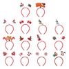 Plastic Christmas Hairband Santa  Designs For Sensitive Skin Parent Child Set Holiday Gatherings