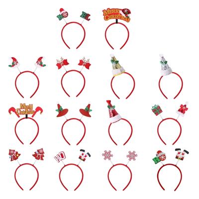 Plastic Christmas Hairband Santa  Designs For Sensitive Skin Parent Child Set Holiday Gatherings