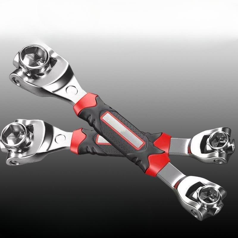 52 In 1 Tiger Wrench Socket Works Universal Ratchet Spline Bolts Sleeve Rotation Hand Tools 360 Degree Multipurpose Tools