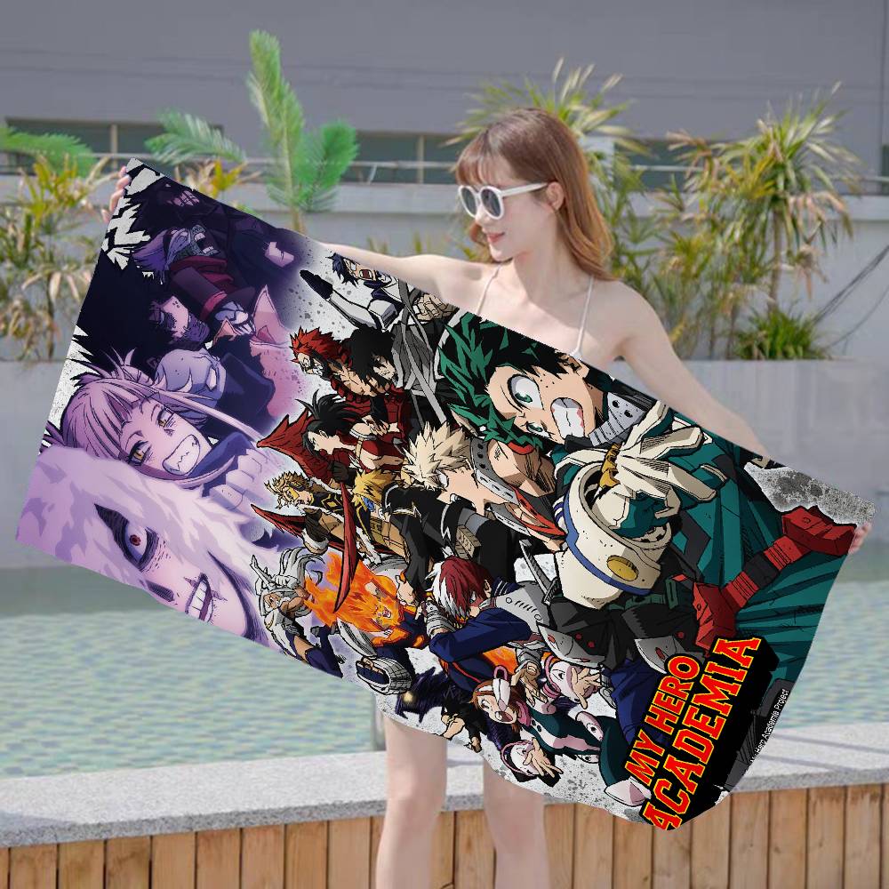 M-My H-Hero A-Academias Anime Microfiber Beach Towel Absorbent Quick Dry Soft Yoga Swimming Resort Mountain Climbing Towel