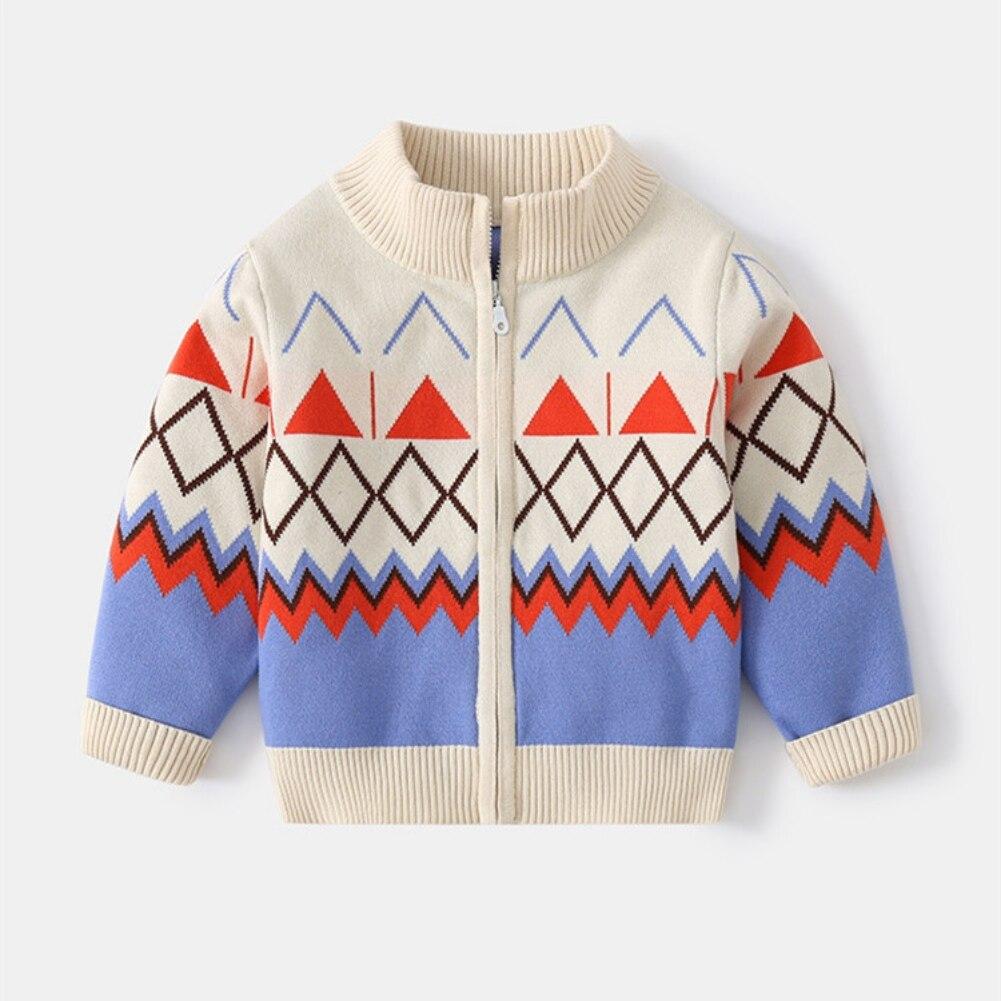 Children's Knitted Cardigan Long Sleeve Sweater Jacket Casual Outerwear