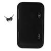 RV Storage Hatch with Lock and Key Heavy Duty Square Rounded Corner Black UV Proof Baggage Door for 