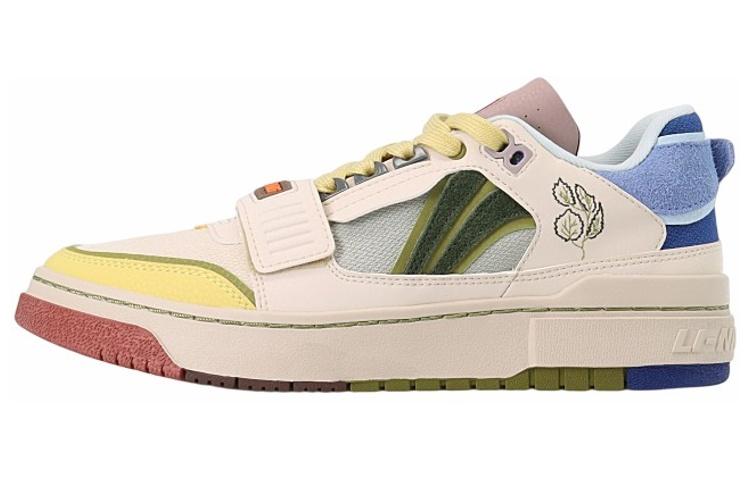 Li Ning Unisex Yellow/Green Slip Resistant Abrasion Resistant Low Top Vintage Basketball Shoes Abcs027-15 Cm