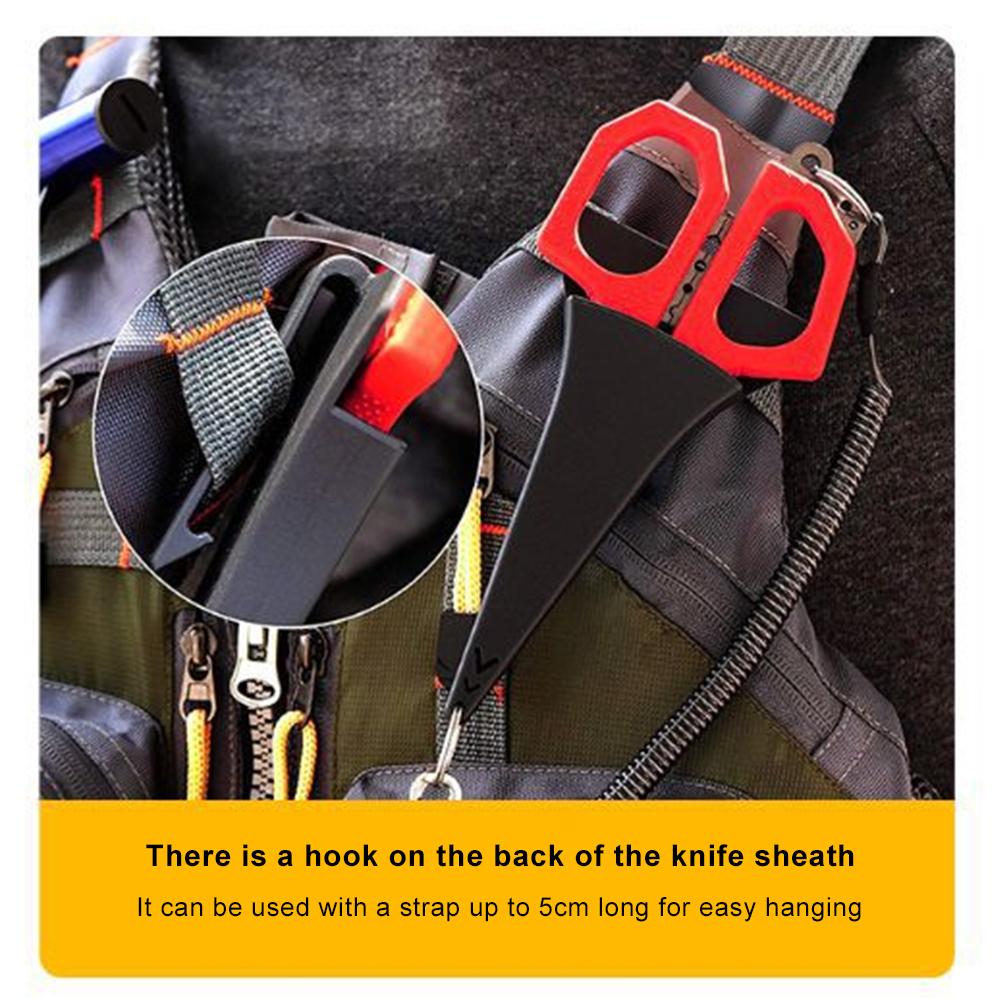 Dual Serrated Blades Fishing Scissors Molybdenum Vanadium Steel Braided Line Shears