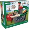 BRIO Wereld Grote Circuit Multimodale Platform - Doos 32 onderdelen - Houten treinbaan - Ravensburger - Vanaf 3 jaar - 33887