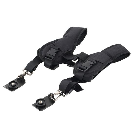 Black Dual Shoulder Camera Neck Strap Quick Release for Digital SLR DSLR Camera