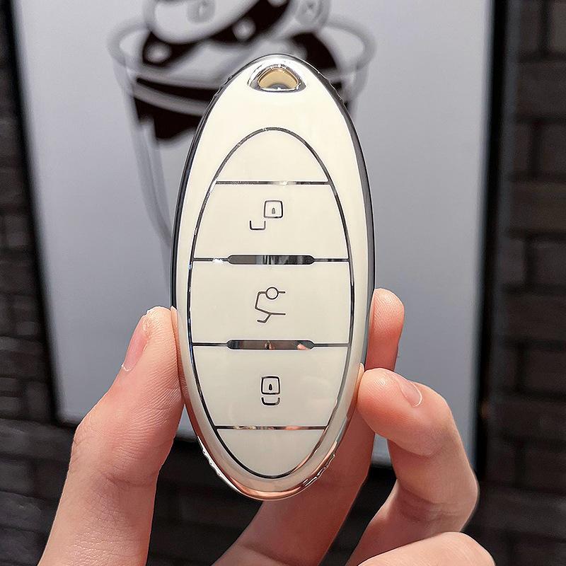 TPU bilnøkkeldeksel Smart fjernkontroller Nøkkelveske Beskytter Nøkkelringholder Autotilbehør For FAW Besturn T77 Pro B70 T99 T55 T33