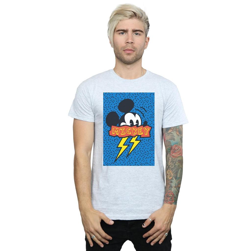 Disney Mens Mickey Mouse 90s Flash T-Shirt
