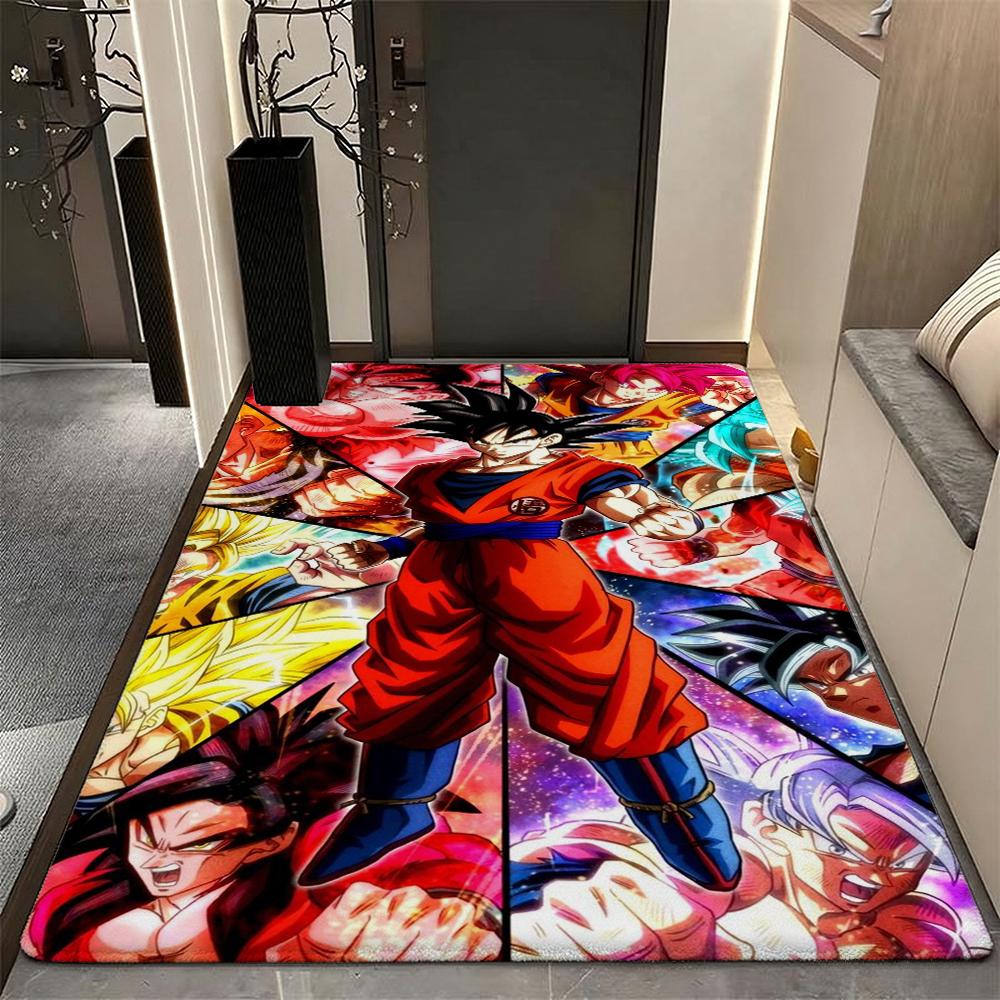 Goku'S Many Forms Printed Rug Nonslip Durable Carpet For Study Reading Area Home Party Decor Birthday Gift