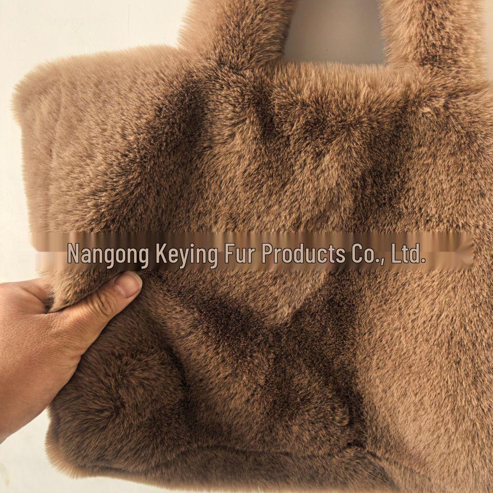 Eco-friendly Plush Tote Bag - Women's 2024 Autumn/Winter Fashion, Large Capacity, Single Shoulder