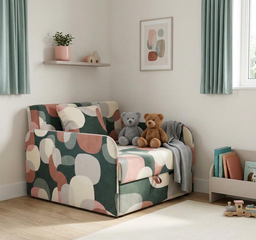 Kinderbett Denis 3B Flowers mit Ausziehfunktion und Bettkasten – Family Meble
