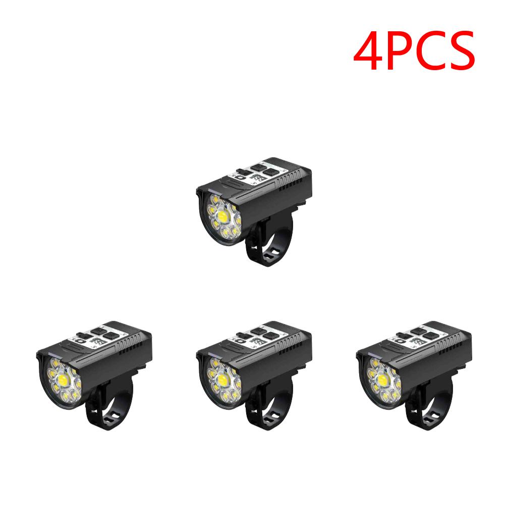 1-5PCS LED Bicycle Front Light High Brightness Bike Flashlight Dual Light Source Bicycle Head Light Bike Lamp for Night Riding