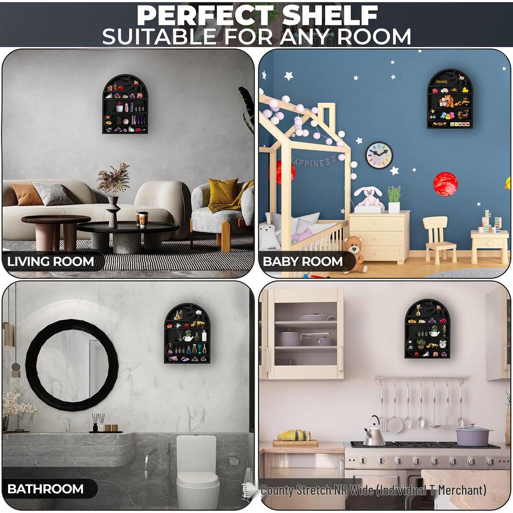 Moon Crystal Decorative Wall Shelves