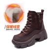 Fashion GKTINOO 2025 Winter Warm Natural Wool Snow Boots Women's Shoes Height Increasing Genuine Leather Thick Soled Platform Short Boot