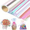 1PC Gift Wrapping Paper Beautiful Flower Wrapping Rainbow Colors Laser Paper Wedding Gift Decoration Festival 58x900cm