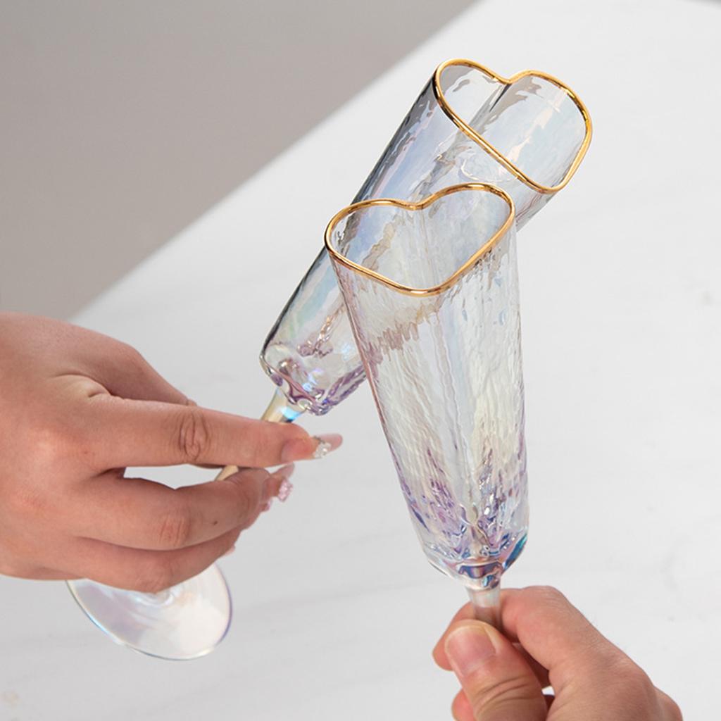 Cristale Colorate Pahare De Vin În Forma De Inimă De Sticlă