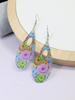 Ethnic Style Colorful Droplet Earrings Women's Cool Personality Exaggerate Style Droplet Pendant Earrings Versatile