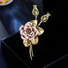 Women's Light Luxury Design Elegant Vintage Rose Brooch Fashionable And Versatile Niche Design Sense Brooch Daily Accessories
