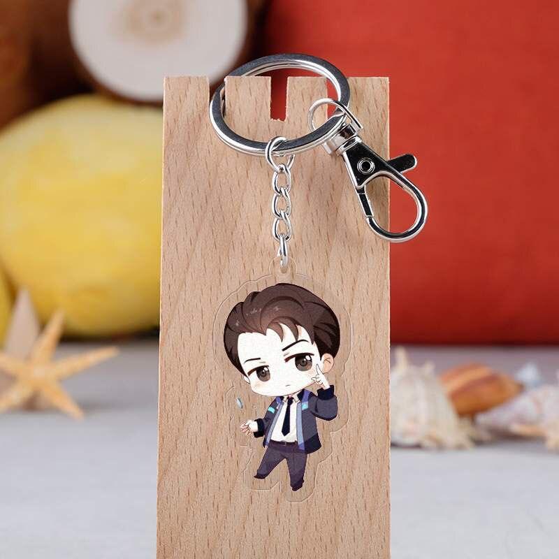 Anime Acrylic Double Side Keychain Cosplay Connor Pendant Keyring