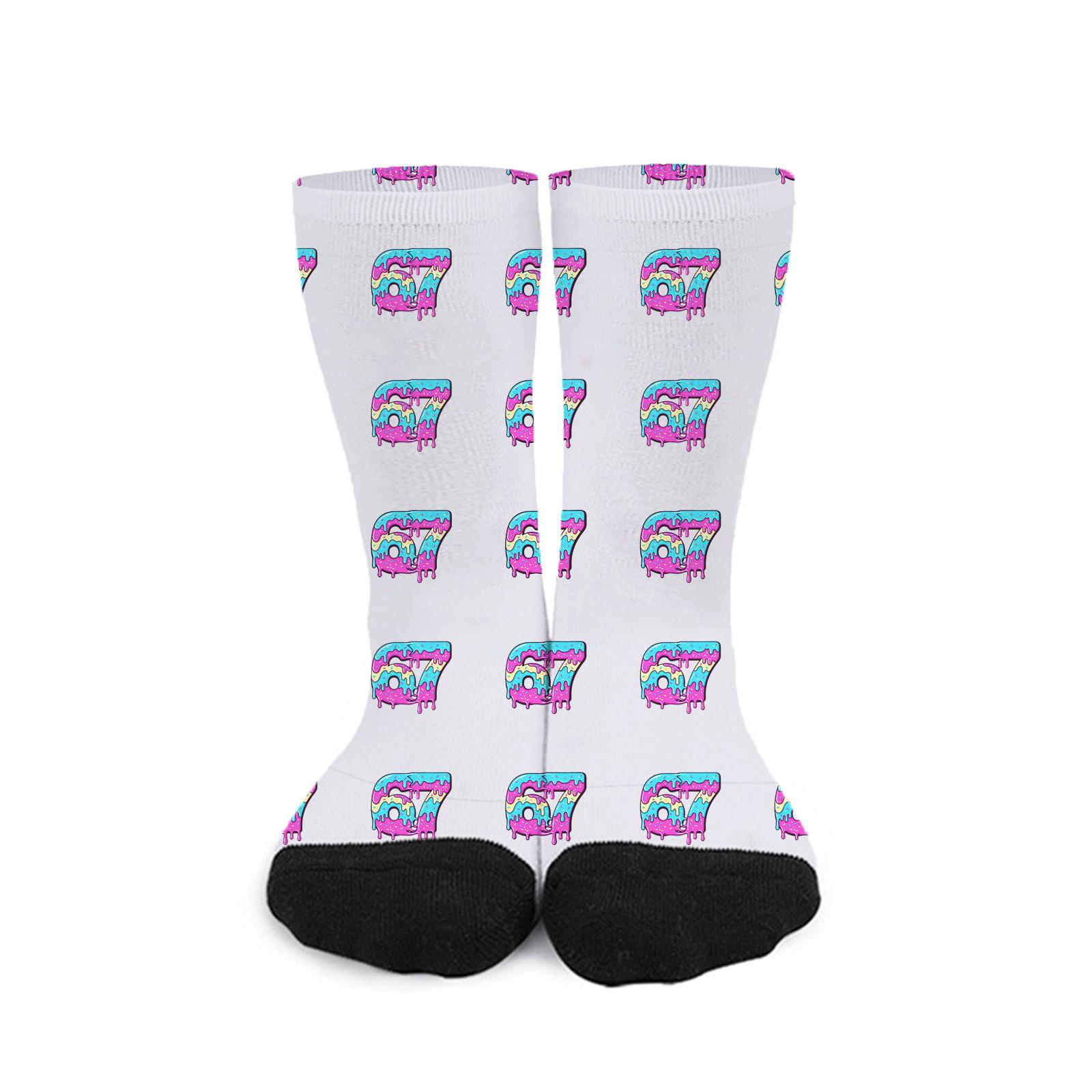 

Cute And Playful Socks Mid-Calf Socks Long Socks Printed Socks білий