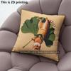 Cute Ginger Cat Ginkgo Leaf Throw Pillow Covers Pattern Cushion Cover Suitable For Sofa Bedroom Car Pillow Cover