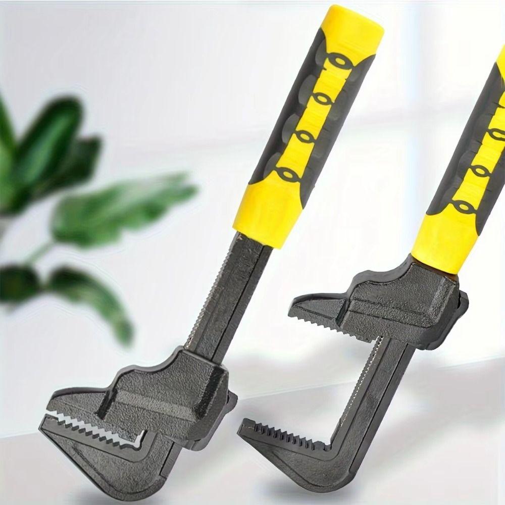 Non-slip Design Adjustable Hand Wrench Multi-functional Plumbing Wrench  Pipe Repair