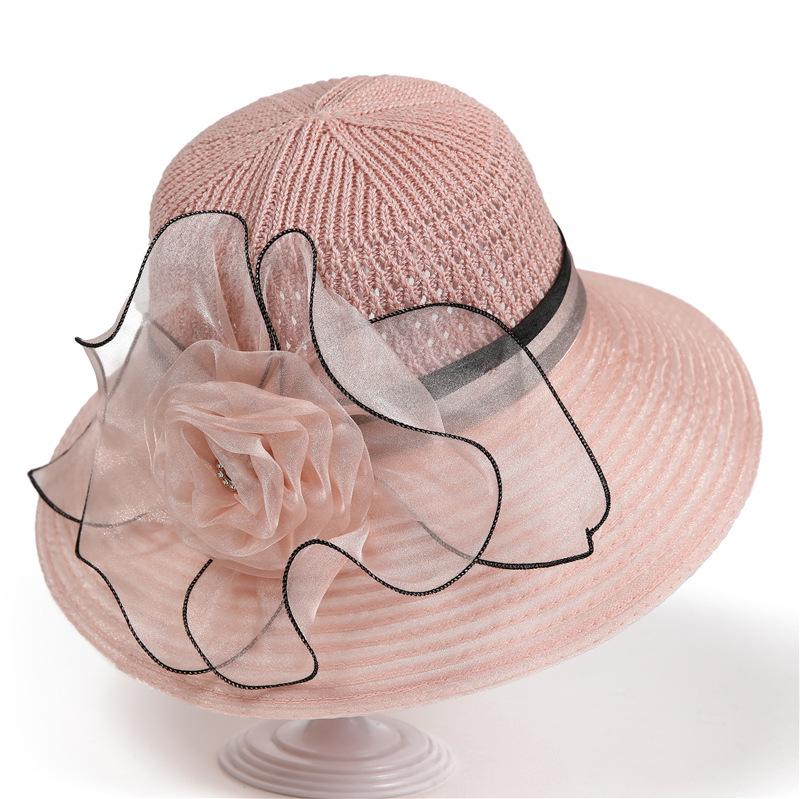 Summer Hat Ladies Sunscreen Hat Elegant Mother Organza Sunshade Hat Sun Hat Bucket Hat